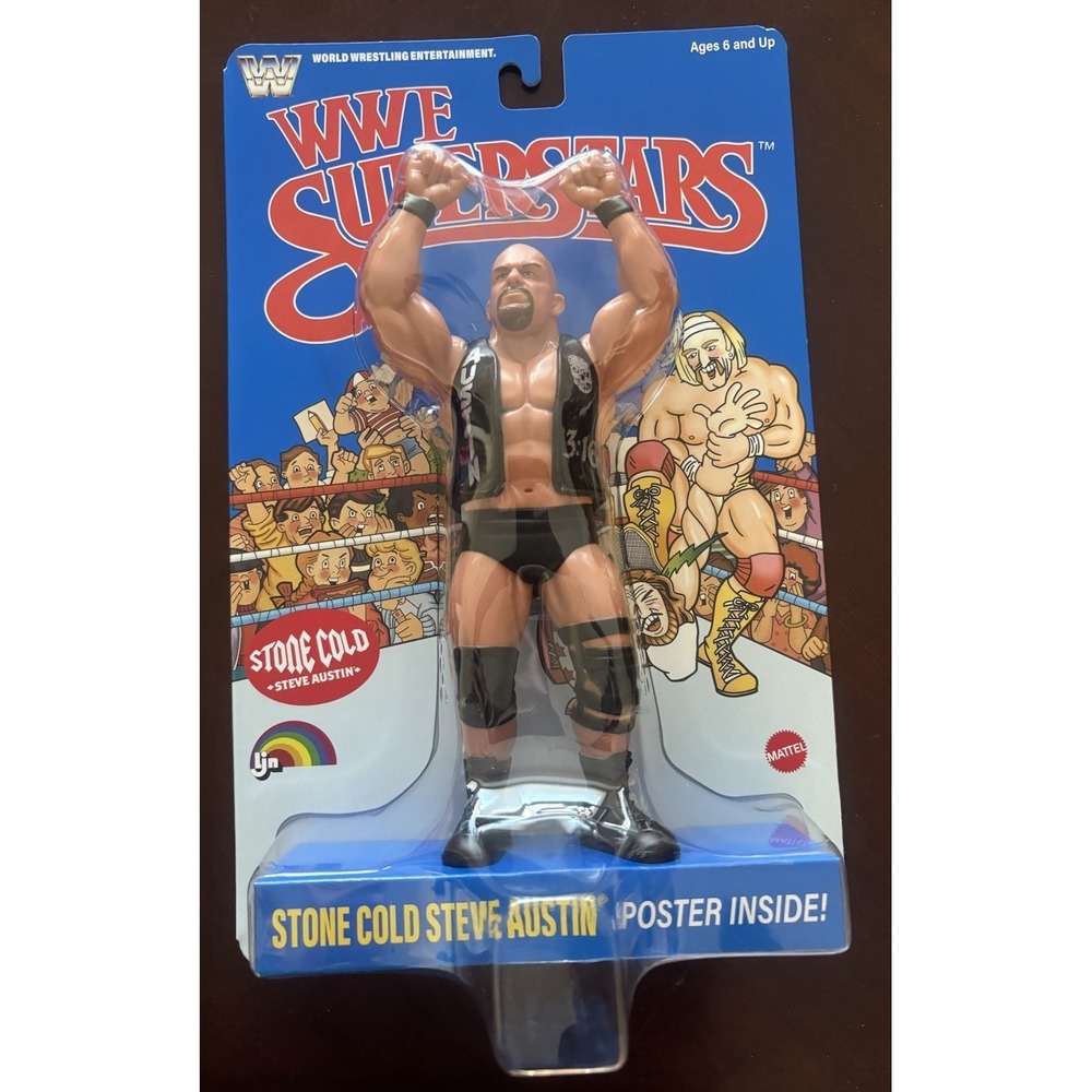 LJN WWE Superstars Series 2 "Stone Cold"  Steve Austin 1980s Retro 8"  IN HAND